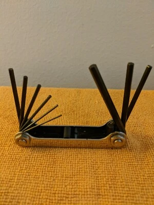 Vintage Eklind #91-S 9 Piece Fold-Up Hex Key Set. Excellent condition.  - Image 1 of 4