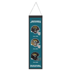 Jacksonville Jaguars Striscione Lana 8x32 Heritage Evolution Design - Foto 1 di 1