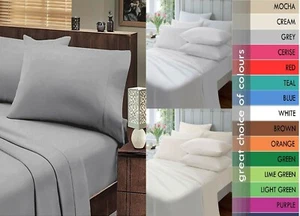 Extra Deep Premium Super Soft Fitted Sheets Single Double Super King Sizes 26cm - Picture 1 of 3