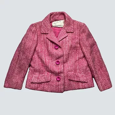 I MAGNIN MANOR BOURNE Vintage 60s Tweed Blazer Jacket Suit 1960s Womens Fashion - Image 1 of 4
