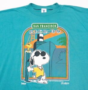 Vintage Snoopy T-Shirt Men's One Size (3XL+) 90s Peanuts Jostens San Francisco