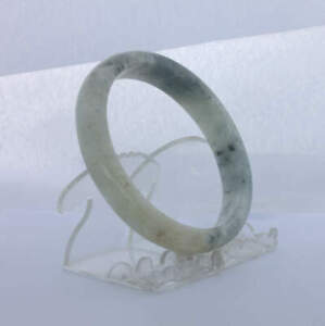 Jade Bangle Burmese Jadeite Comfort Cut Natural Stone Bracelet 9.8 inch 79.6 mm