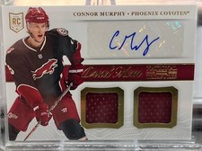 CONNOR MURPHY 2013-14 Panini National Treasures ROOKIE Dual Mem Auto