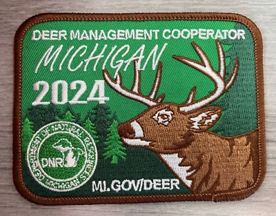 Patch cooperador de gerenciamento de veados caçador sucesso Michigan DNR 2024 - FRETE GRÁTIS - Imagem 1 de 2