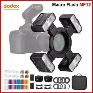 Godox MF12 K2 K4 Macro Flash Mini Speedlight 2.4G Wireless For Nikon Canon Sony - Picture 1 of 14