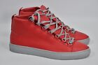 BALENCIAGA ARENAS LEATHER RED SNEAKERS MEN'S  size 42