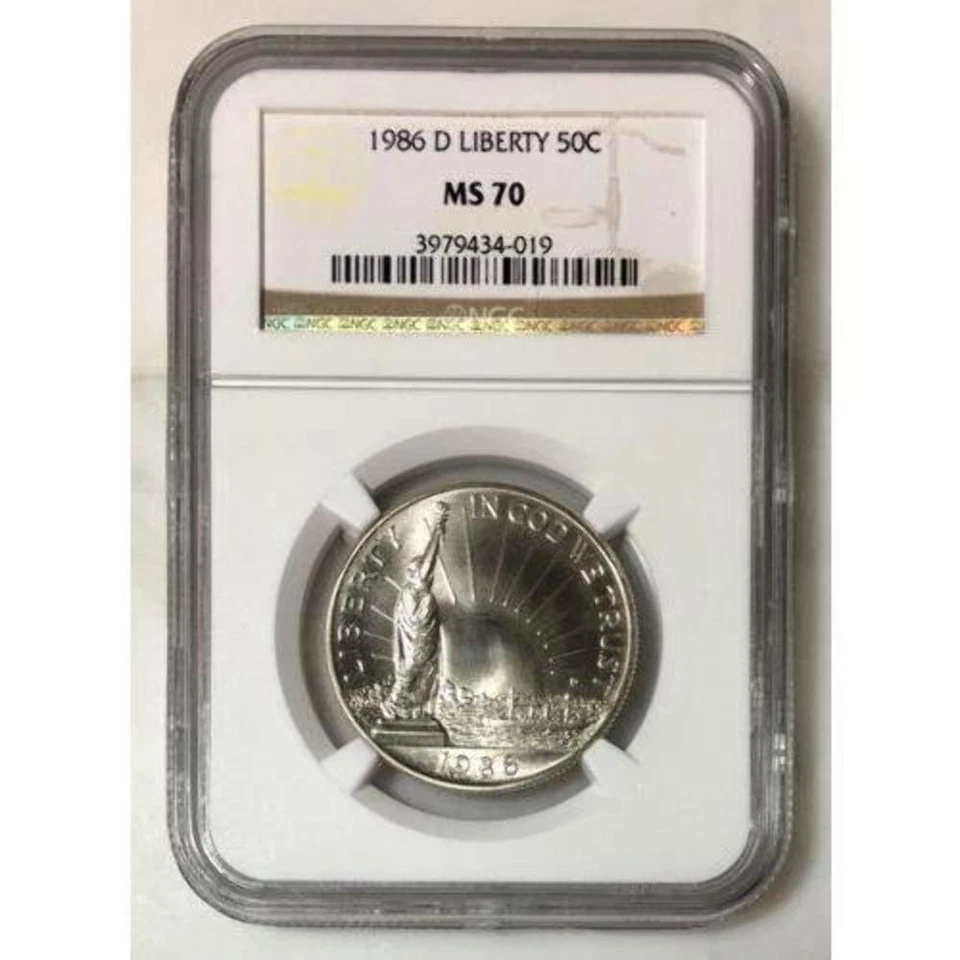 1986 D Liberty Half Dollar NGC MS70 *Rev Tye's* #4019190 - Image 1 of 3