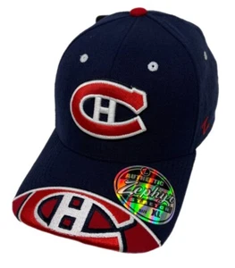 Zephyr NHL Montreal Canadiens RARE “View Top” Curved Bill Stretch Fit Hat NWT - Picture 1 of 6