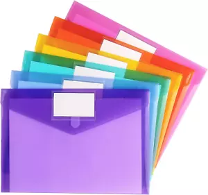Tamaki 6 Pack Plastic Envelopes Poly Envelope Folder Clear Document Plastic File - Picture 1 of 7