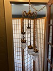Vintage 6 Tier Hollywood Regency Swag Lamp  Mid Century Modern