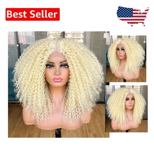 613 Curly Lace Front Wig - Pre-Plucked Glueless Kinky Curly Afro for Black Women - Picture 1 of 8