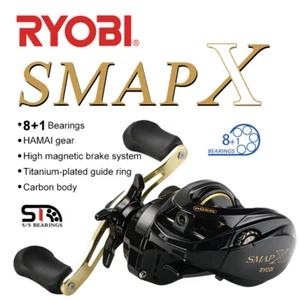 Ryobi SMAP X Baitcasting Fishing Reel 8+1BB 6.4Ratio Saltwater Casting Reel - Bild 1 von 12