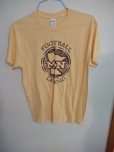 T-shirt Yellow Millard #75 Football Legend MN colore firma Gildan 100% cotone - Foto 1 di 4