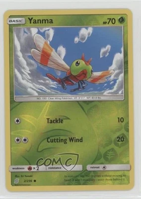 Yanma Reverse Foil Pokemon Sun & Moon Unified Minds #2 - Image 1 of 2