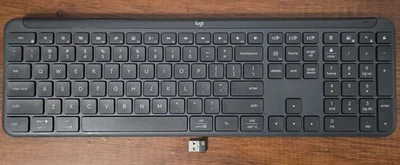 Logitech Signature Slim K950 Wireless Keyboard And Dongle (Graphite) - Image 1 of 4
