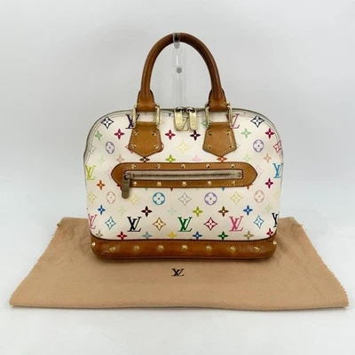 Bolso de Mano Louis Vuitton Monograma Multicolor Alma Blanco M92647 Vintage 30cm Foto 1 de 4