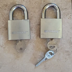 Lot BRINKS Padlocks W/Keys - Picture 1 of 1