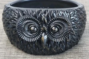 Eule Armband schwarz Manschette Armreif 8" - Bild 1 von 6