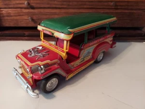 Vtg Pro-Mite Philippine Jeepney 1:25 Diecast Bus #I-80 Missing Spare Tire - Picture 1 of 24
