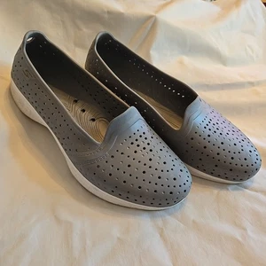 Skechers H2GO Grey Slip On Women Sz 11 Outdoor Shoes Garden Rubber Loafer Water - Picture 1 of 11