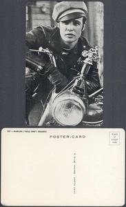 Vintage 1960s Marlon Brando "Wild One" Poster-Card | Trilby Unused NOS Original - Picture 1 of 4