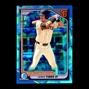 2024 Bowman Chrome Draft James Tibbs III 1er refractor de zafiro #BDC-40 Dodgers - Imagen 1 de 1