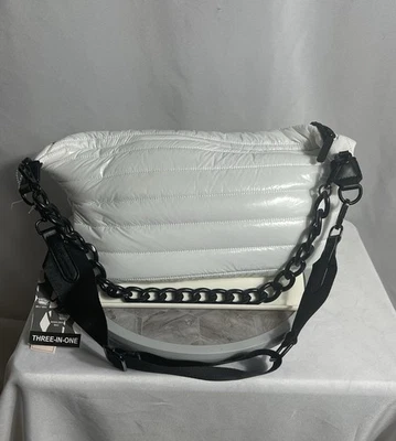 Bolso de hombro convertible tres en uno acolchado blanco BCBG Generation Foto 1 de 4