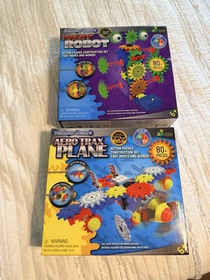 New Techno Gears Wacky Robot & Aerotrax Plane Toy Building Kits Learning Journey - Image 1 of 4