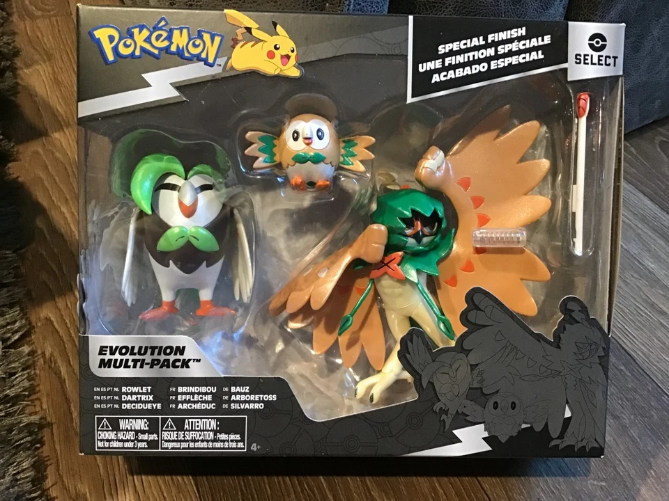 Juego de figuras de acción Pokémon Select Evolution multipack Rowlet/Dartrix/Decidueye  Foto 1 de 1