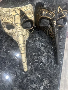 2 Máscaras de Peste Mardi Gras Halloween Nariz Larga Mascarada Cara Veneciana Steampunk - Imagen 1 de 8