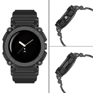 360° Shockproof Silicone Watch Case Strap Band Cover Bracelet for Google Pixel - Photo 1 sur 15