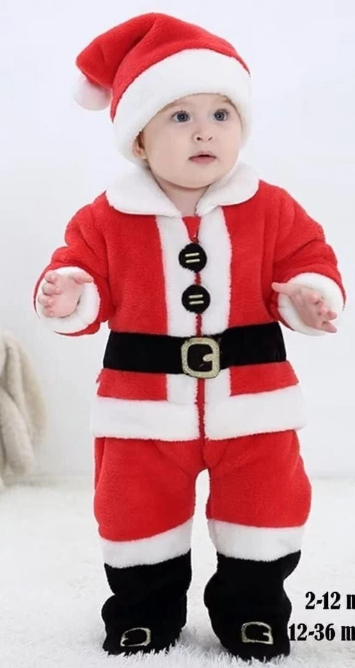 Bebé Papá Noel Conjunto Infantil Niño Niños Disfraz de Navidad PARA 18 - 24 MESES Foto 1 de 4
