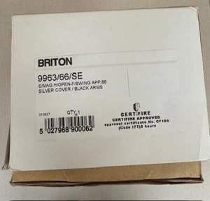 Briton 9963/66/SE Electromagnetic Door Closer Hold Open/ Free Swing Silver/Black - Picture 1 of 3