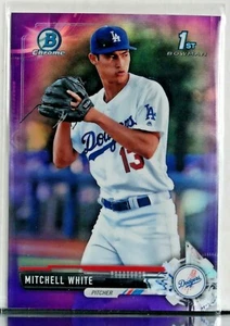2017 BOWMAN CHROME MITCHELL WHITE 1ST BOWMAN PURPLE REFRACTOR /250 - Picture 1 of 2