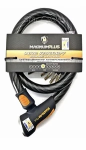 BICYCLE LOCK HEAVY DUTY MAGNUM PLUS MAGROBUST CABLE 185cm X20mm 3 x KEYS New - Picture 1 of 5