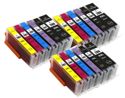 Premium Printer Inks for PGI-280XXL CLI-281XXL Canon TS8120 TS8220 TS9120 TS8320 - Image 1 of 4