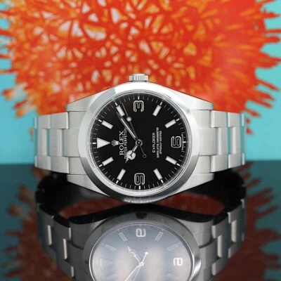 Rolex Explorer I Stahl Automatik Ref: 214270 - mit Rolex Box & Papiere von 2015 - Bild 1 von 4