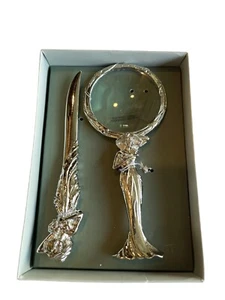 Past Times England Art Nouveau Pewter Anthea Magnifier & Letter Opener NIB Mint - Picture 1 of 13
