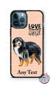 Funda protectora personalizada para teléfono Bernese Mountain Pet Dog Love Word se adapta a iPhone  - Imagen 1 de 10