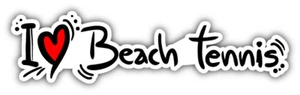 Calcomanía adhesiva para parachoques de coche tenis playa I Love - 3"", 5', 6"" u 8"" - Imagen 1 de 1