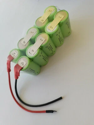 10er Akku 12 V- Block Sub-C 4500 mAh | 12 V  NiMh mit Kabel, für Omnipack 5n2pl - Bild 1 von 3