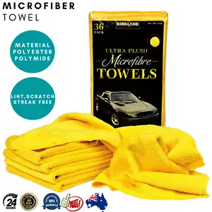 36 Kirkland Microfibre Towels Car Cleaning Plush Cloth Soft 40 x 40 cm glass - Picture 1 of 11