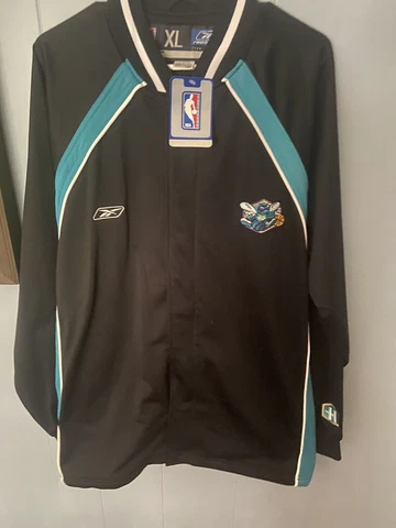 New Orleans Hornets Pelicans Retro Reebok Snap-Up Warmup Jacket Size XL Cover