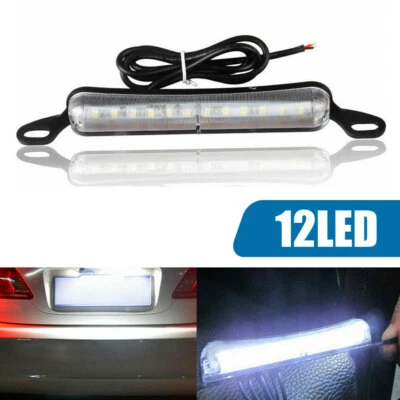 Xenón 12-SMD Placa de matrícula atornillable Lámpara de luz LED blanca para coche (ajuste universal) Foto 1 de 4