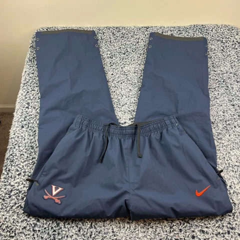 Nike Storm Fit Virginia Cavaliers Windbreaker Pants Mens Large Blue Rain Pants Cover