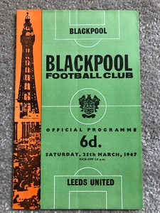BLACKPOOL V LEEDS 1966/67 PROGRAMME - Picture 1 of 3