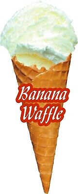 Soft Scoop Banana Ice Cream Waffle Sticker Large   • 3.84£
