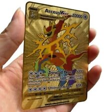 NEW Pokemon Cards Lucario VMAX 460 Gold Metal shiny Pokémon Card Tcg Kids  Gift