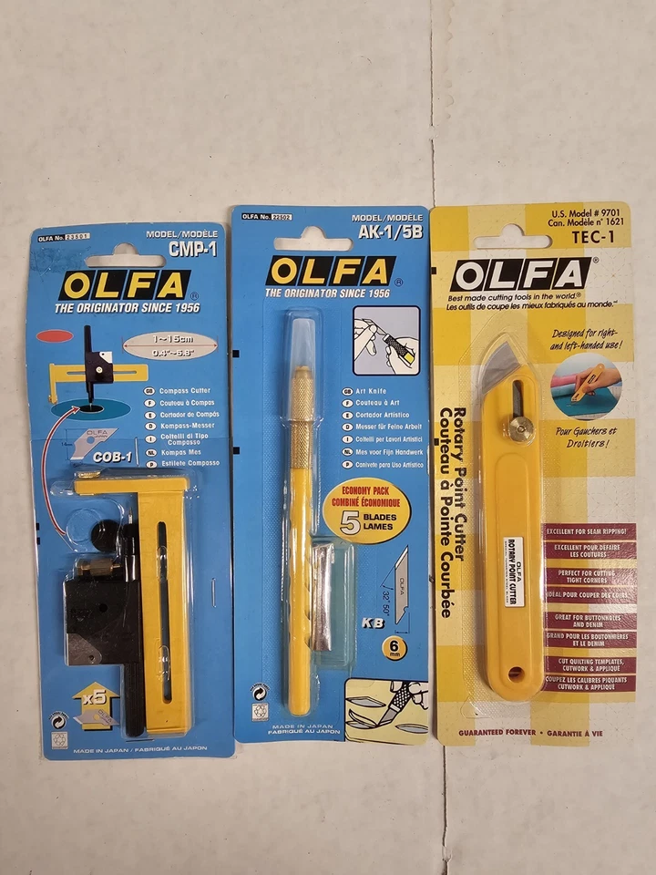 OLFA Lot CMP-1. AK-1. TEC-1. Compass Circle Cutters. E7 - Image 1 of 4