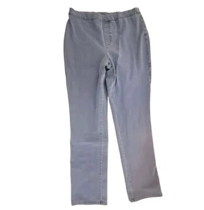 Isaac Mizrahi Live! Womens Pull-on Knit-Denim Stretch Jeans 10 Blue High-rise - Bild 1 von 9